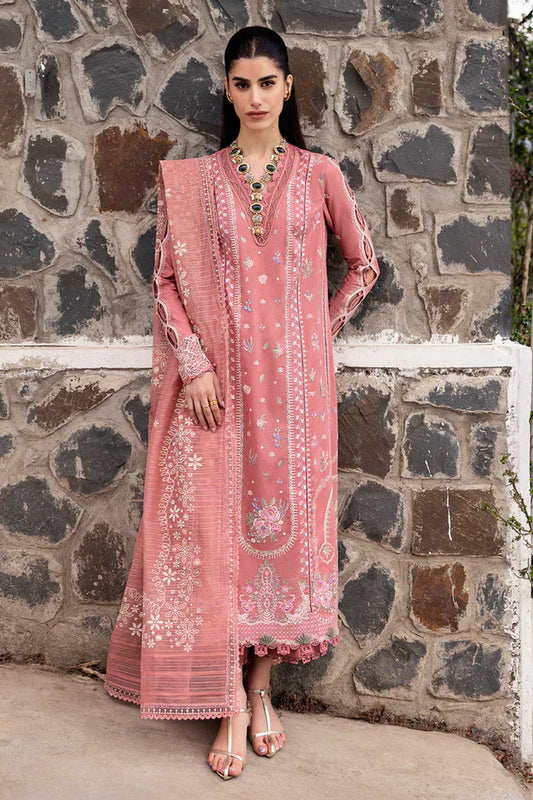 Qalamakar Unstitched Dhanak 3pc with Dhanak Emb Shawl -3205